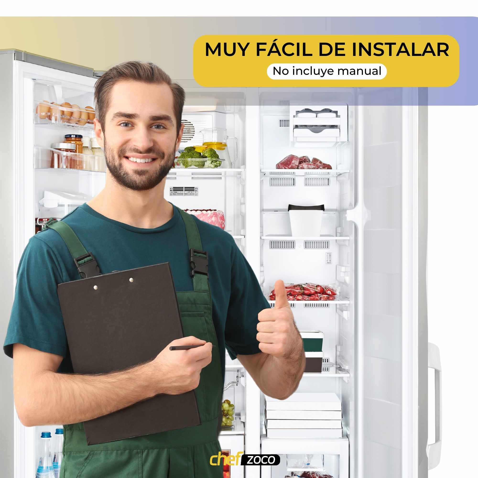 Tirador puerta Frigorifico Balay, Lynx, Bosch 19.6 cm Blanco - imagen 6