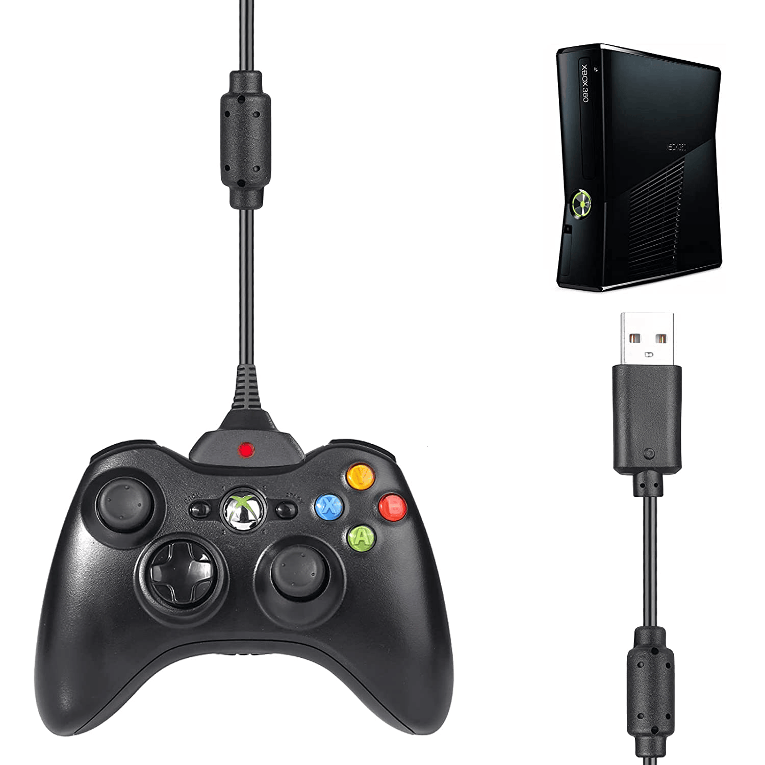 Cable carga para el Mando Inalambrico de XBOX 360 Negro - imagen 4