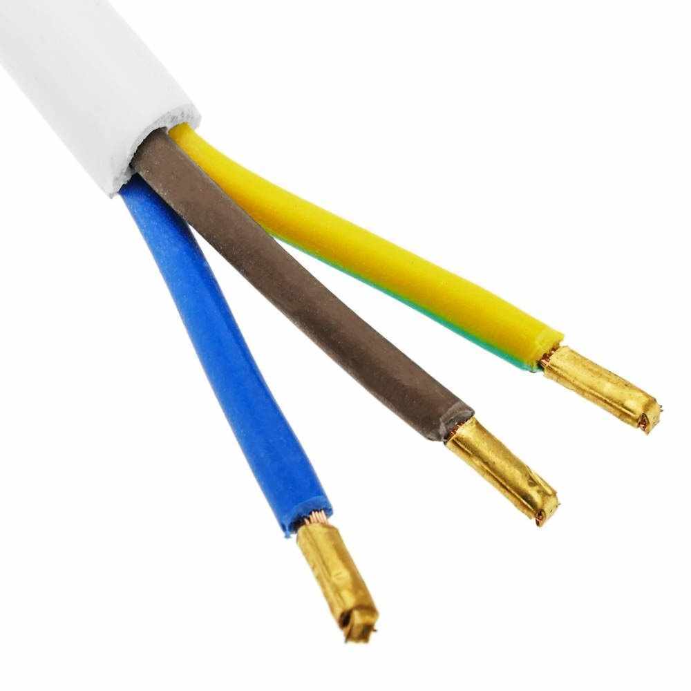 Cable de alimentacion electrico CEE7 macho a bornes 3x1mm 3 Metros Blanco - imagen 2