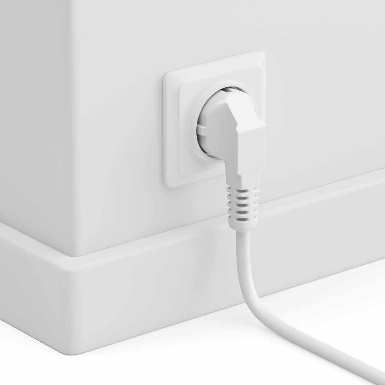 Cable de alimentacion electrico CEE7 macho a bornes 3x1mm 3 Metros Blanco - imagen 5