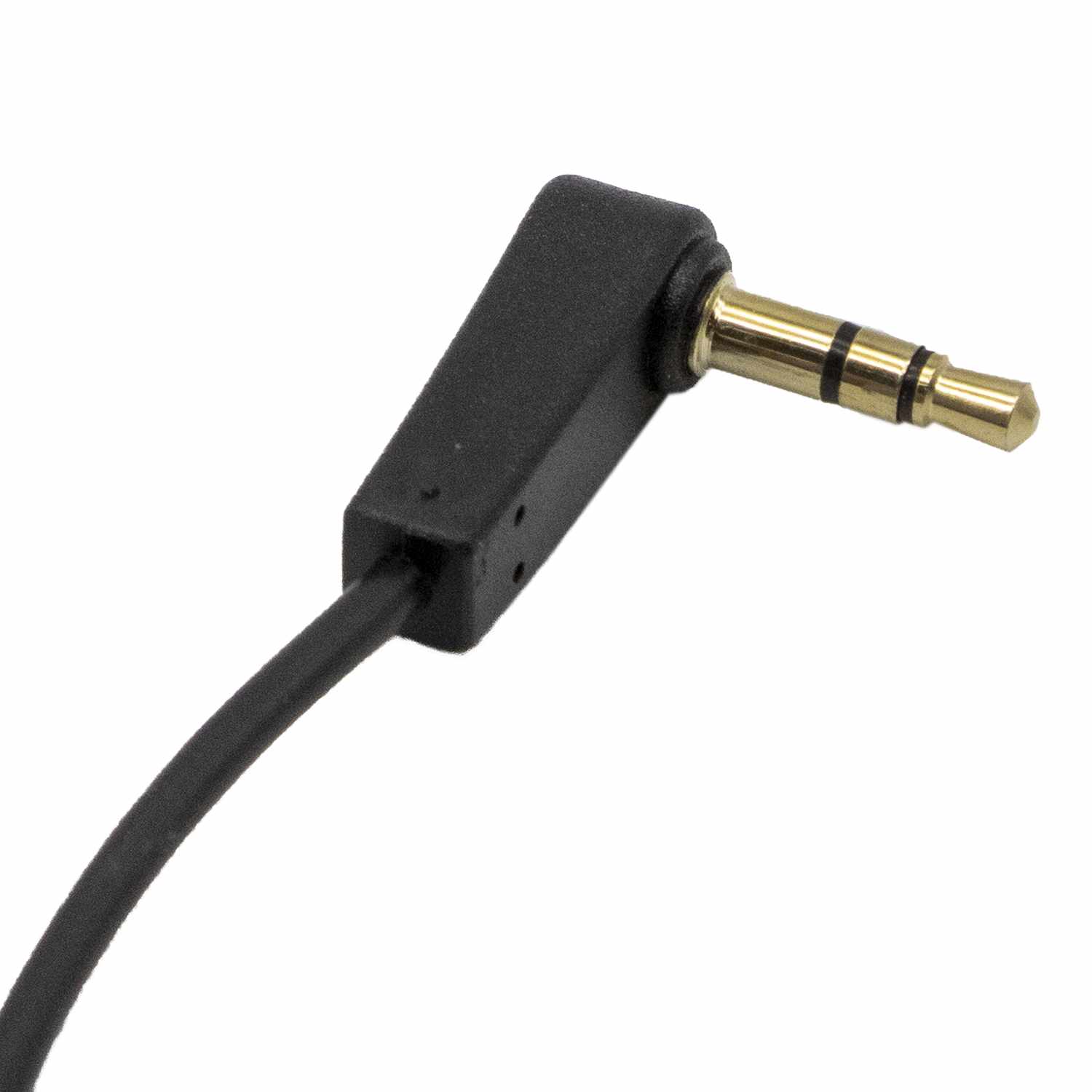 Cable de audio estereo jack 3.5 macho acodado dorado 5 Metros Negro - imagen 3