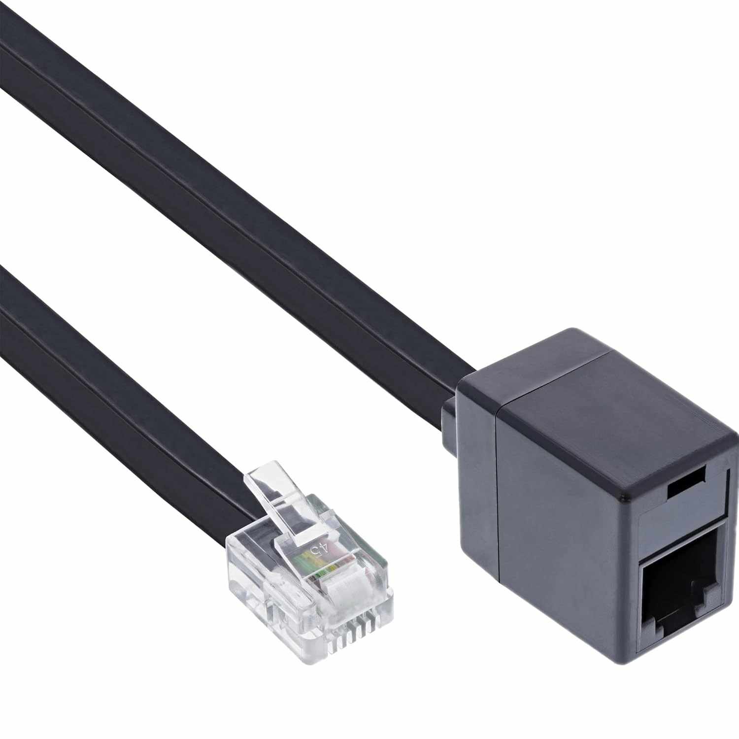 Cable extensor teléfono RJ11 6P4C 3 Metros Negro - imagen 1