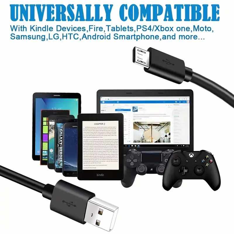 Cable Micro USB carga y sincronizacion 1 Metro Negro - imagen 6