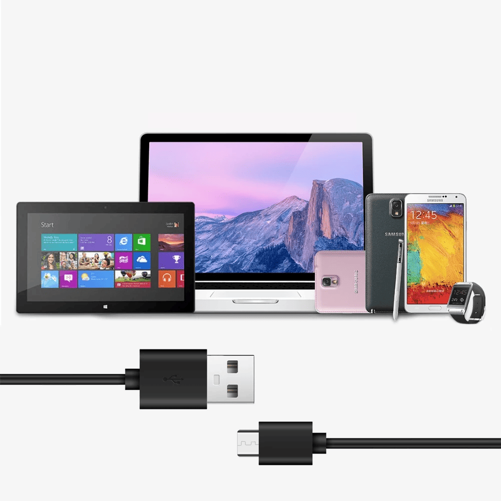 Cable Micro USB carga y sincronizacion 1.8 Metros Negro - imagen 1