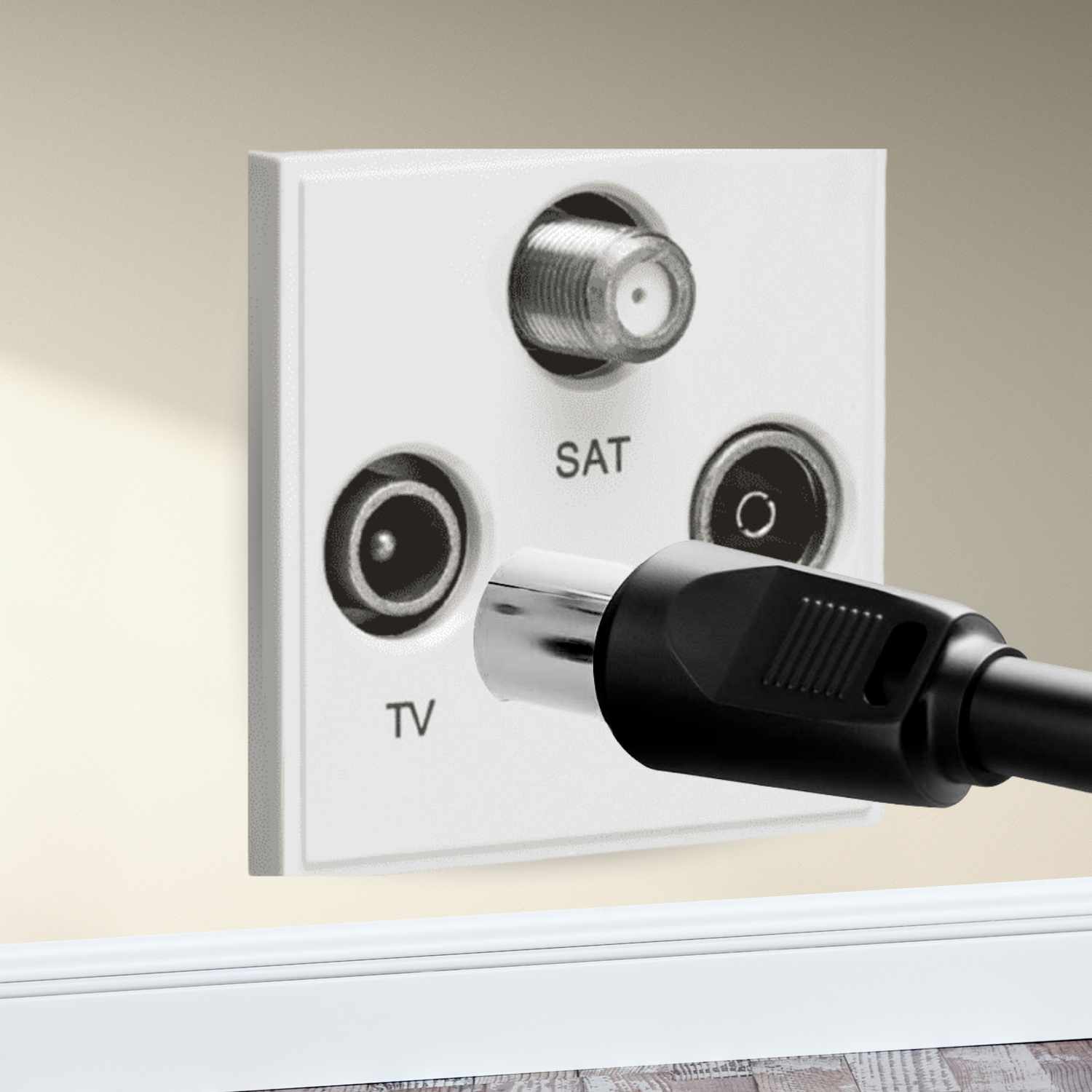 Cable antena de TV de 75 Ohm 5 Metros Negro - imagen 5