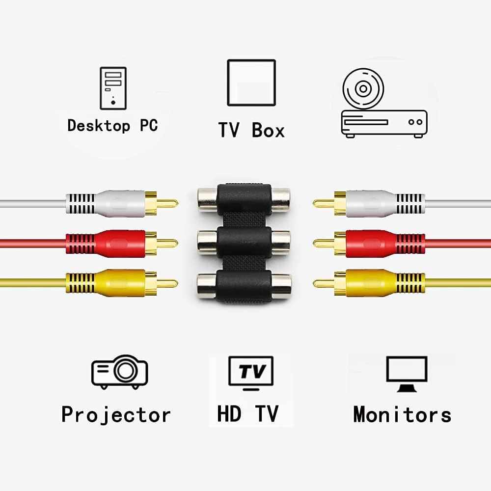 Adaptador triple RCA hembra - imagen 5