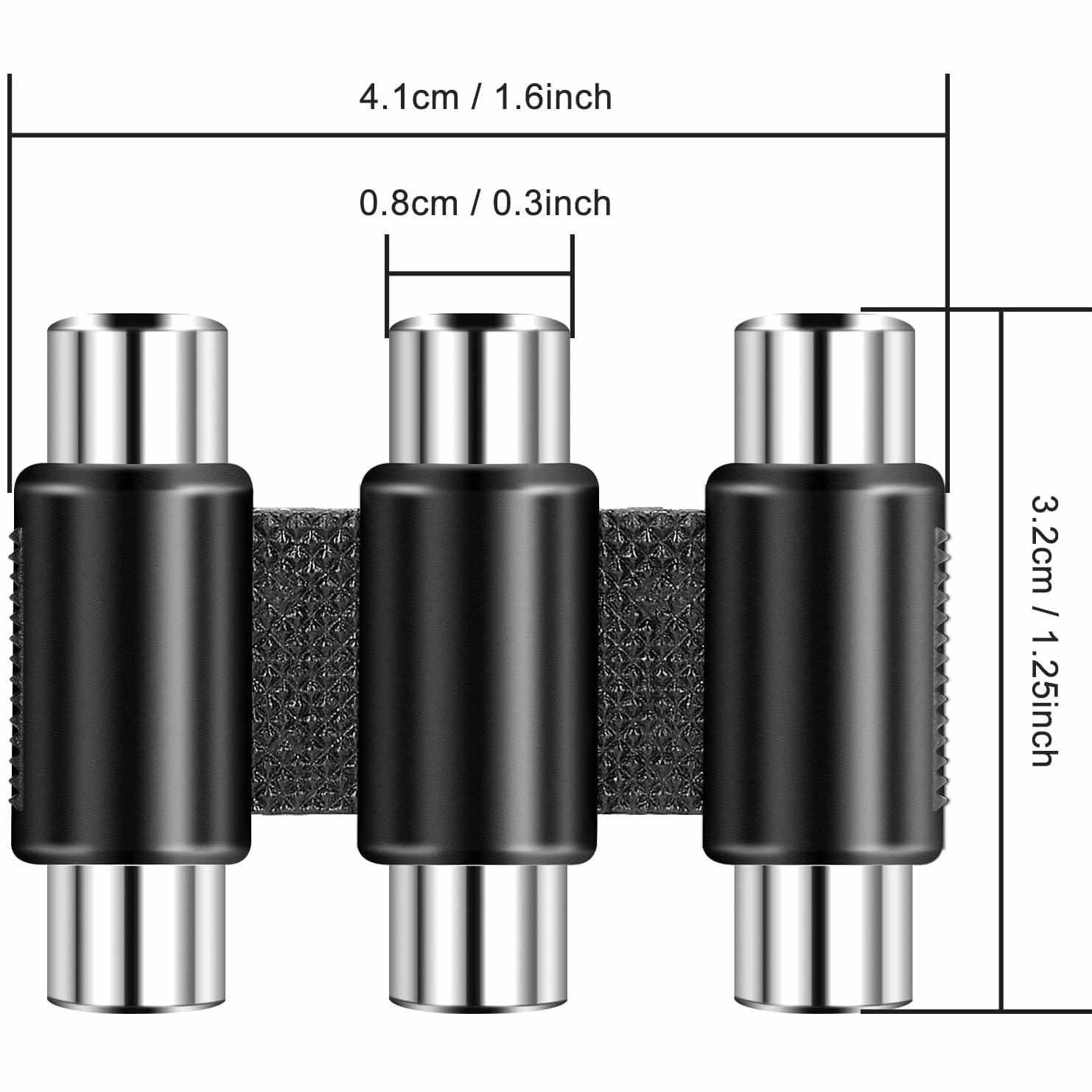 Adaptador triple RCA hembra - imagen 6