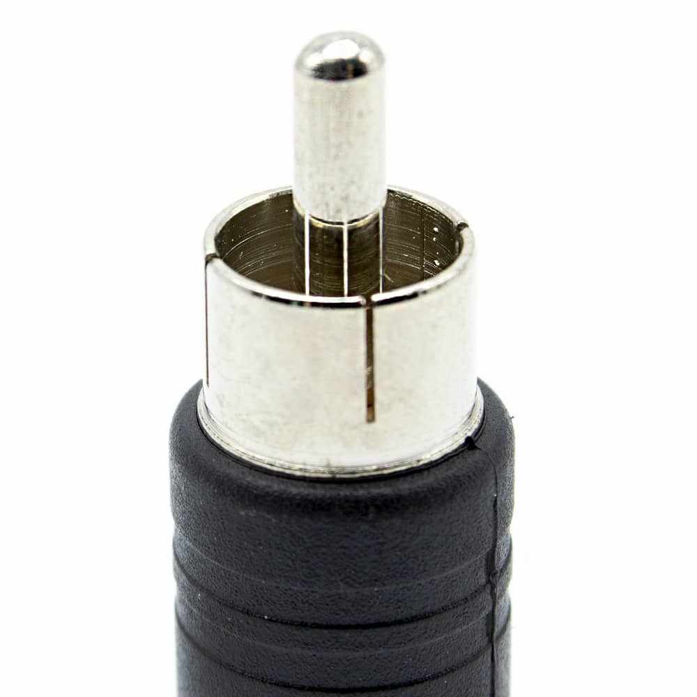 Adaptador audio mono jack 6.35 hembra - RCA macho Negro - imagen 2