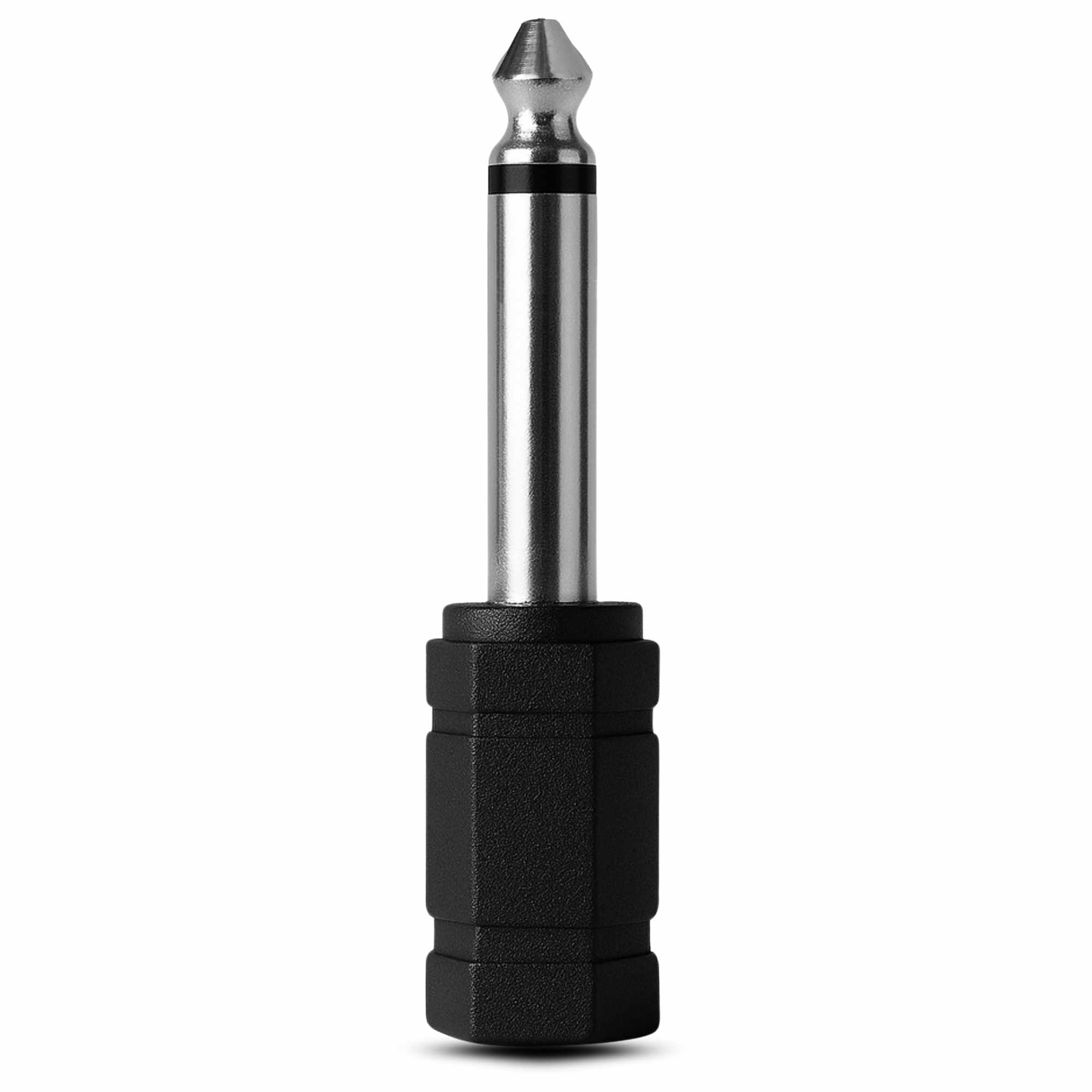 Adaptador audio mono jack 3.5 hembra a jack 6.35 macho Negro - imagen 1