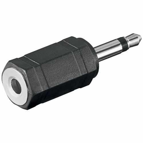 Adaptador audio jack 3.5 estereo a mono Negro - imagen 1