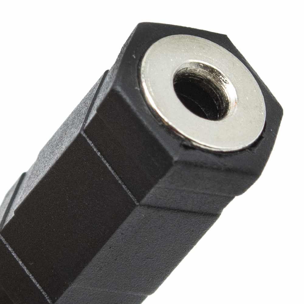 Adaptador audio jack 3.5 estereo a mono Negro - imagen 3