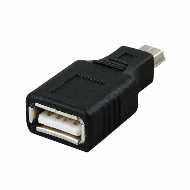 Adaptador USB 2.0 hembra a mini USB macho Negro - imagen 3