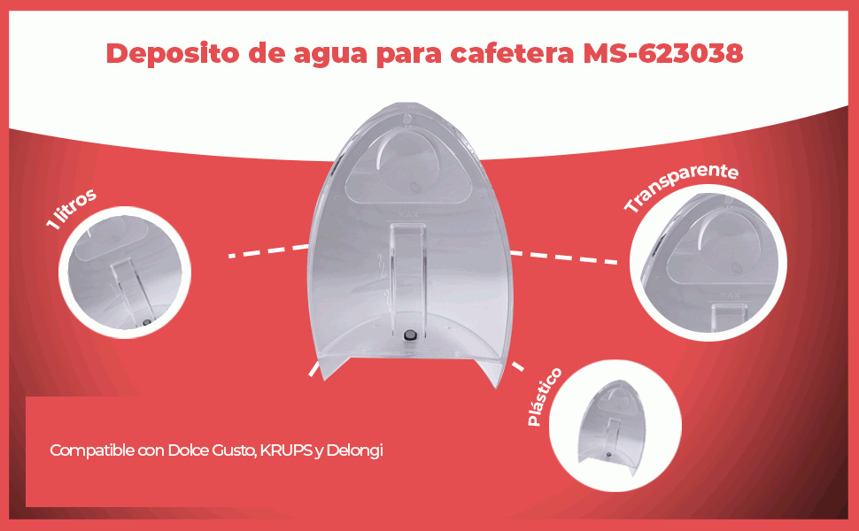 Banner - Deposito Agua Cafetera Krups Delonghi MS-623038