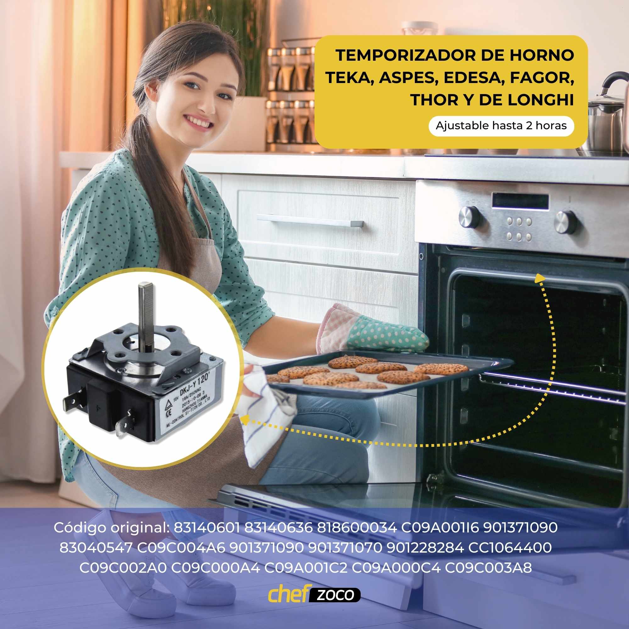 Temporizador Horno Teka 120 Minutos 83140636 - imagen 2