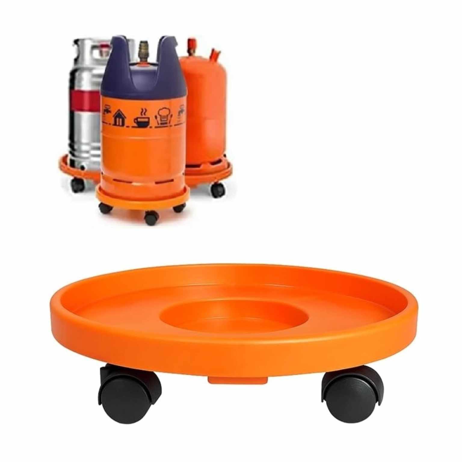 Soporte para bombona butano 33.5 cm Naranja - imagen 1