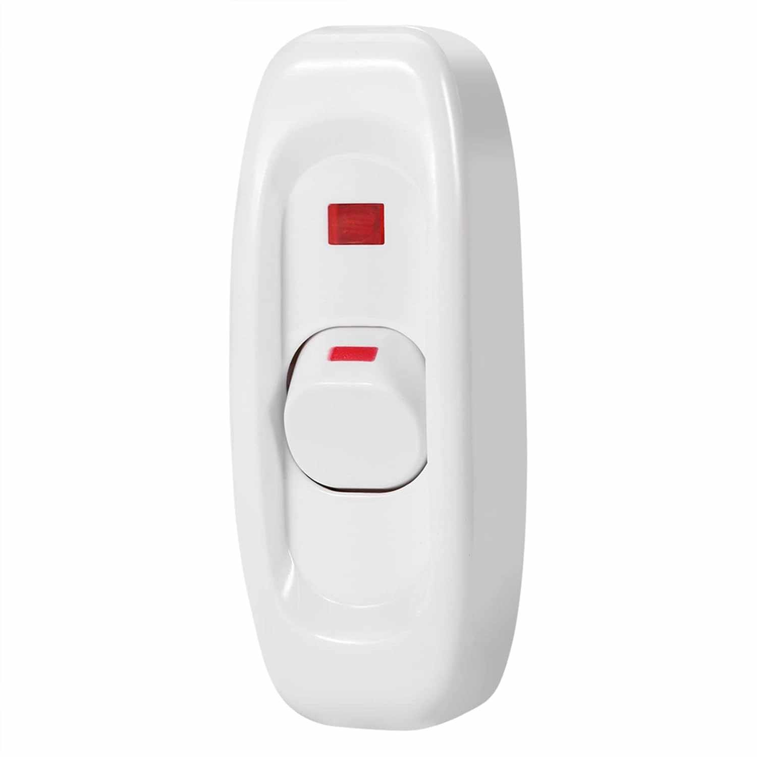 Interruptor LED pasante aereo unipolar lampara 250V 10A Blanco