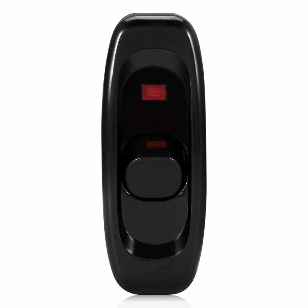 Interruptor LED pasante aereo unipolar lampara 250V 10A Negro - imagen 1