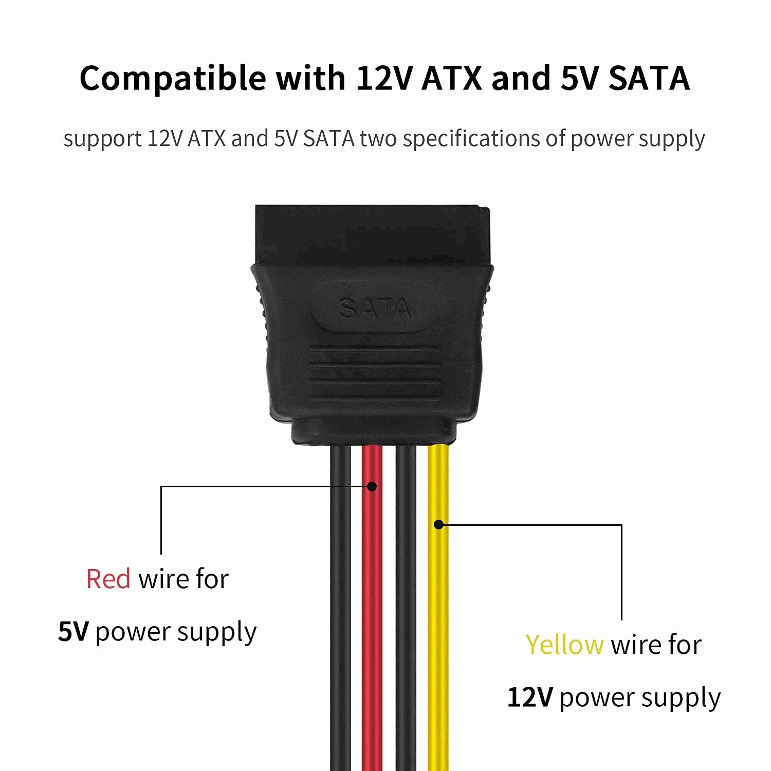 Cable de alimentacion interna molex 5.25 a 2x sata 15 cm - imagen 6