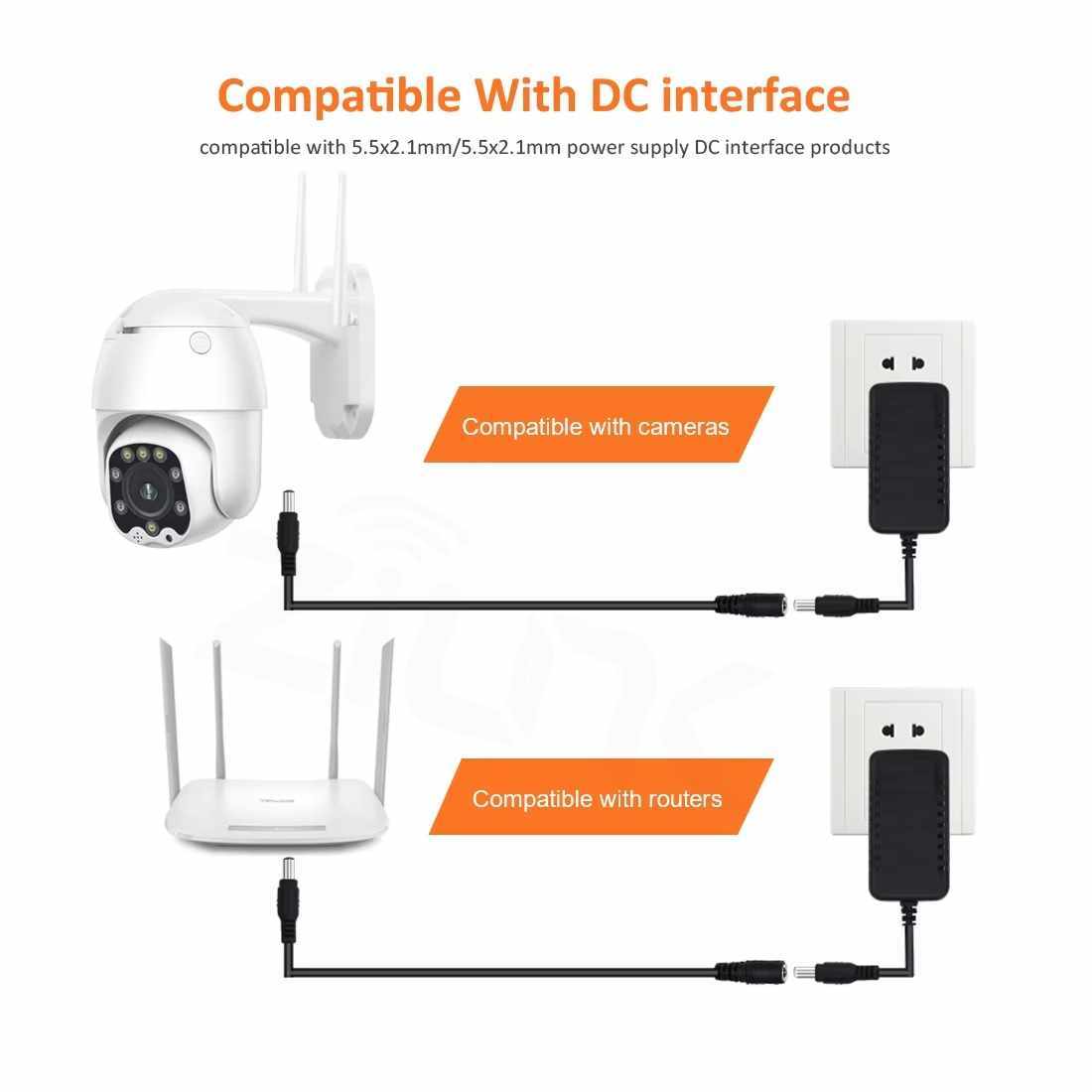 Cable alimentacion DC hembra-macho 5.5 x 2.1 mm 10 Metros Blanco - imagen 2