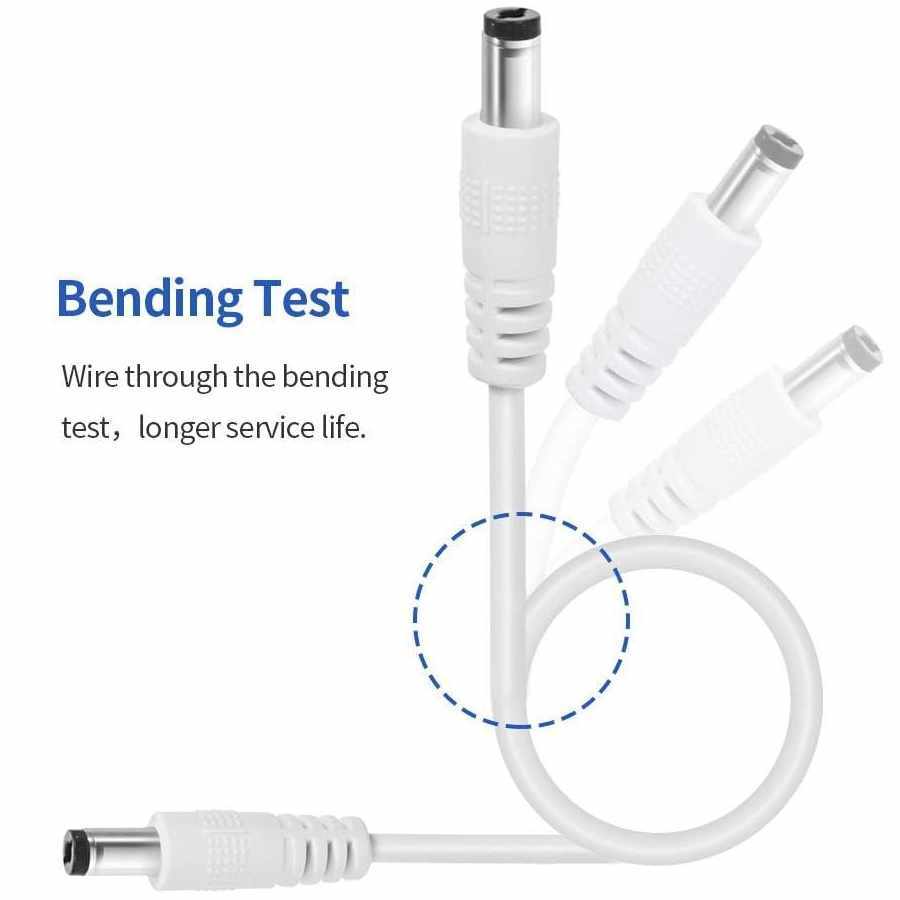 Cable alimentacion DC hembra-macho 5.5 x 2.1 mm 10 Metros Blanco - imagen 6