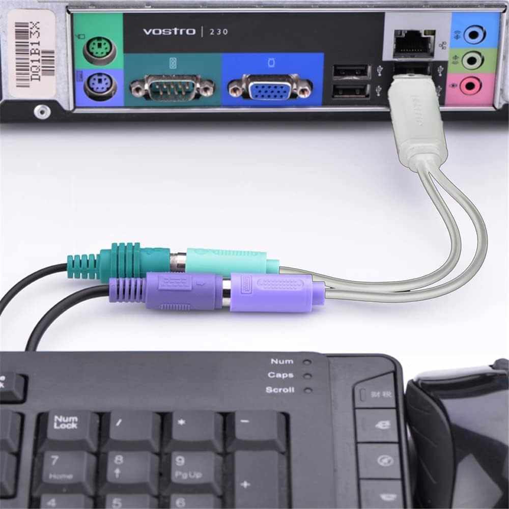 Cable conversor PS2 a USB 2.0 blanco 15 cm - imagen 3