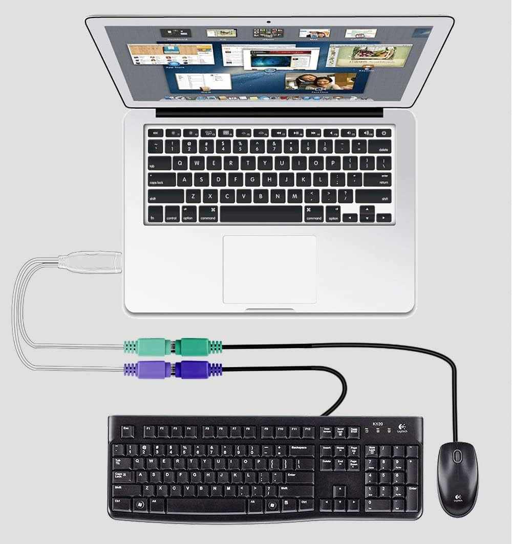 Cable conversor PS2 a USB 2.0 blanco 15 cm - imagen 5