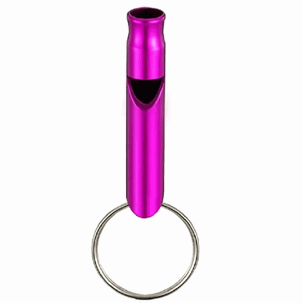 Silbato de supervivencia emergencia para llavero Morado