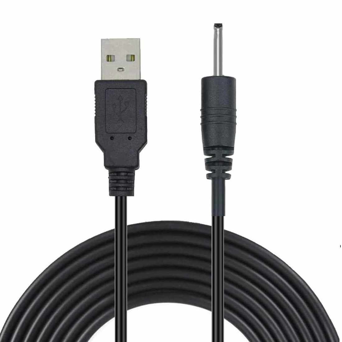 Cable alimentacion USB 2.0 a 2.0 mm x 0.6 mm DC 80 cm negro - imagen 1