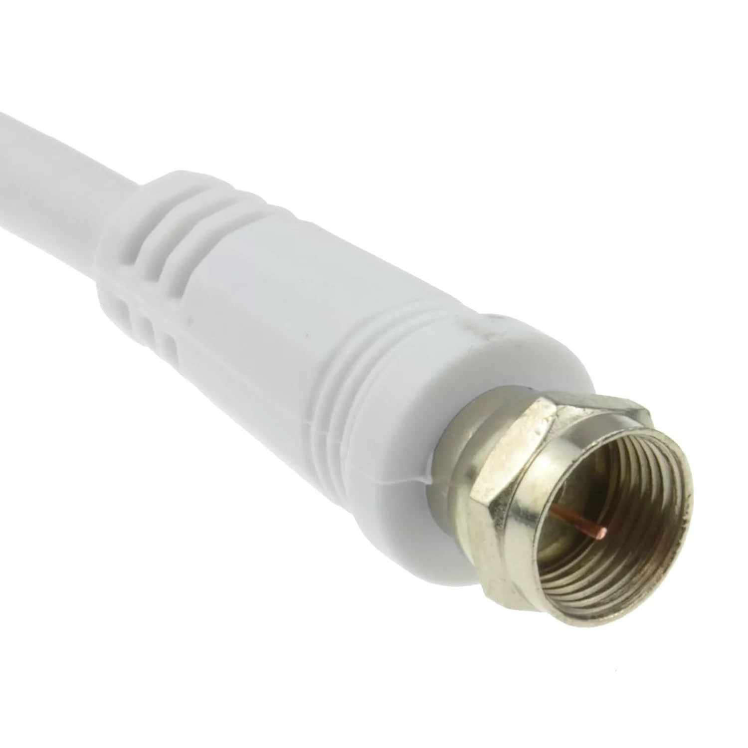 Cable antena-satelite coaxial hembra - tipo f macho 75 Ohm 1.5 Metros Blanco - imagen 4
