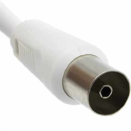 Cable antena-satelite coaxial hembra - tipo f macho 75 Ohm 1.5 Metros Blanco - imagen 6