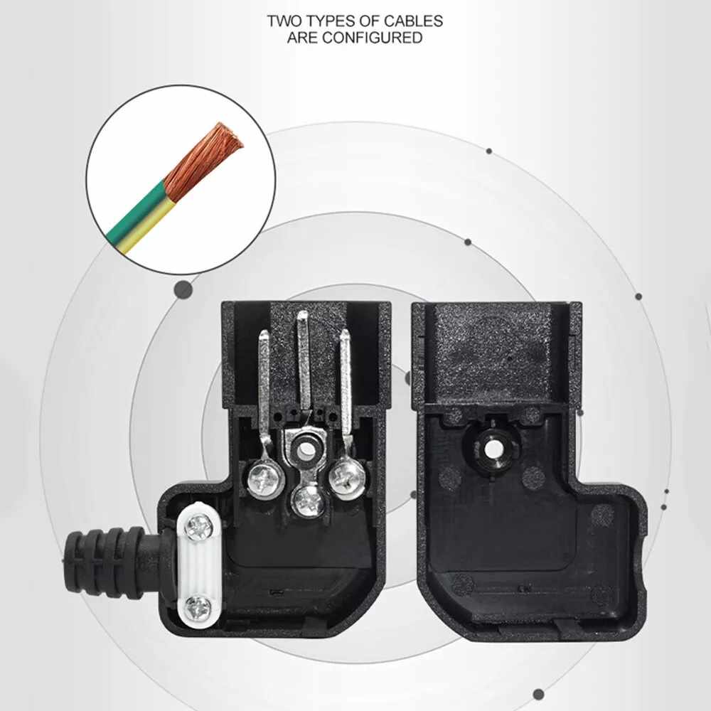 Conector alimentacion C14 IEC acodado macho Negro - imagen 2