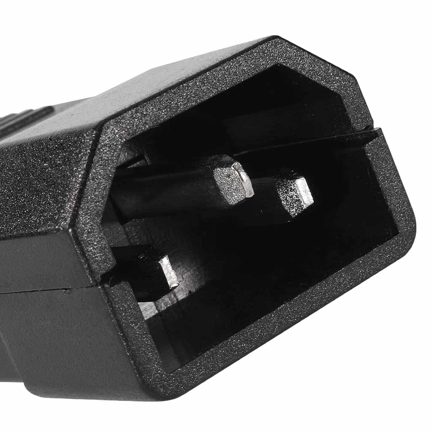 Conector alimentacion C14 IEC acodado macho Negro - imagen 5