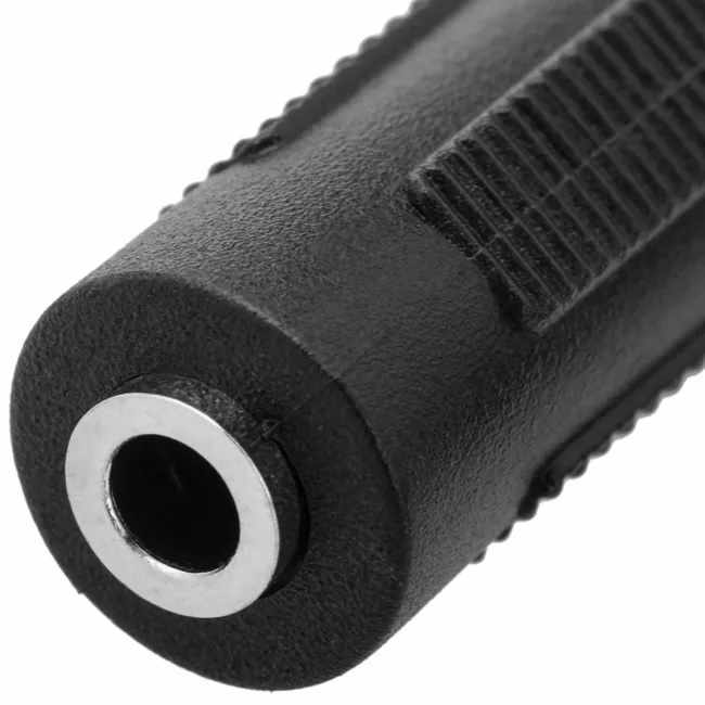 Cable de audio estereo 2x RCA macho a Jack 3.5 mm Hembra 25 cm Negro - imagen 3