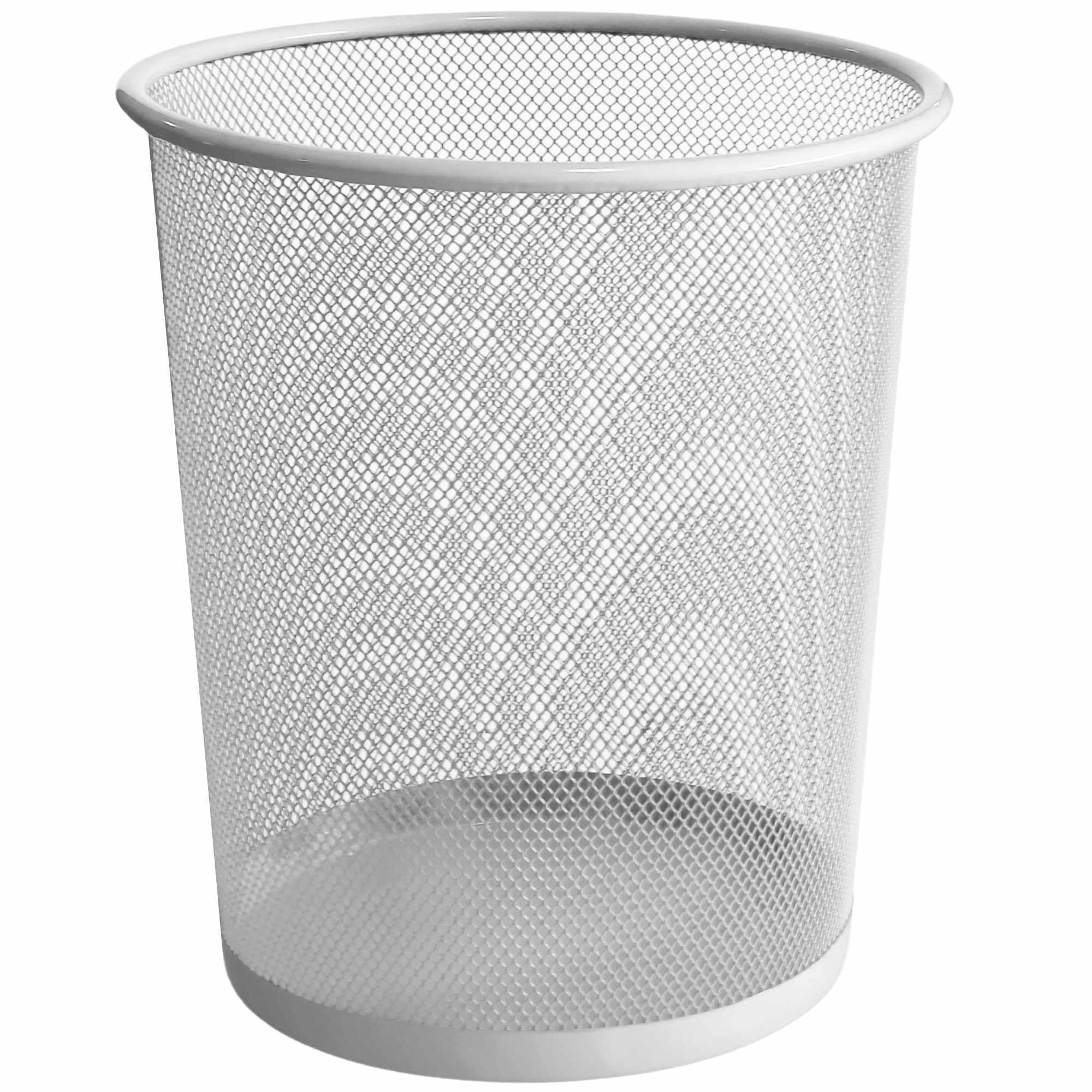 Papelera malla metalica 12 Litros Blanco