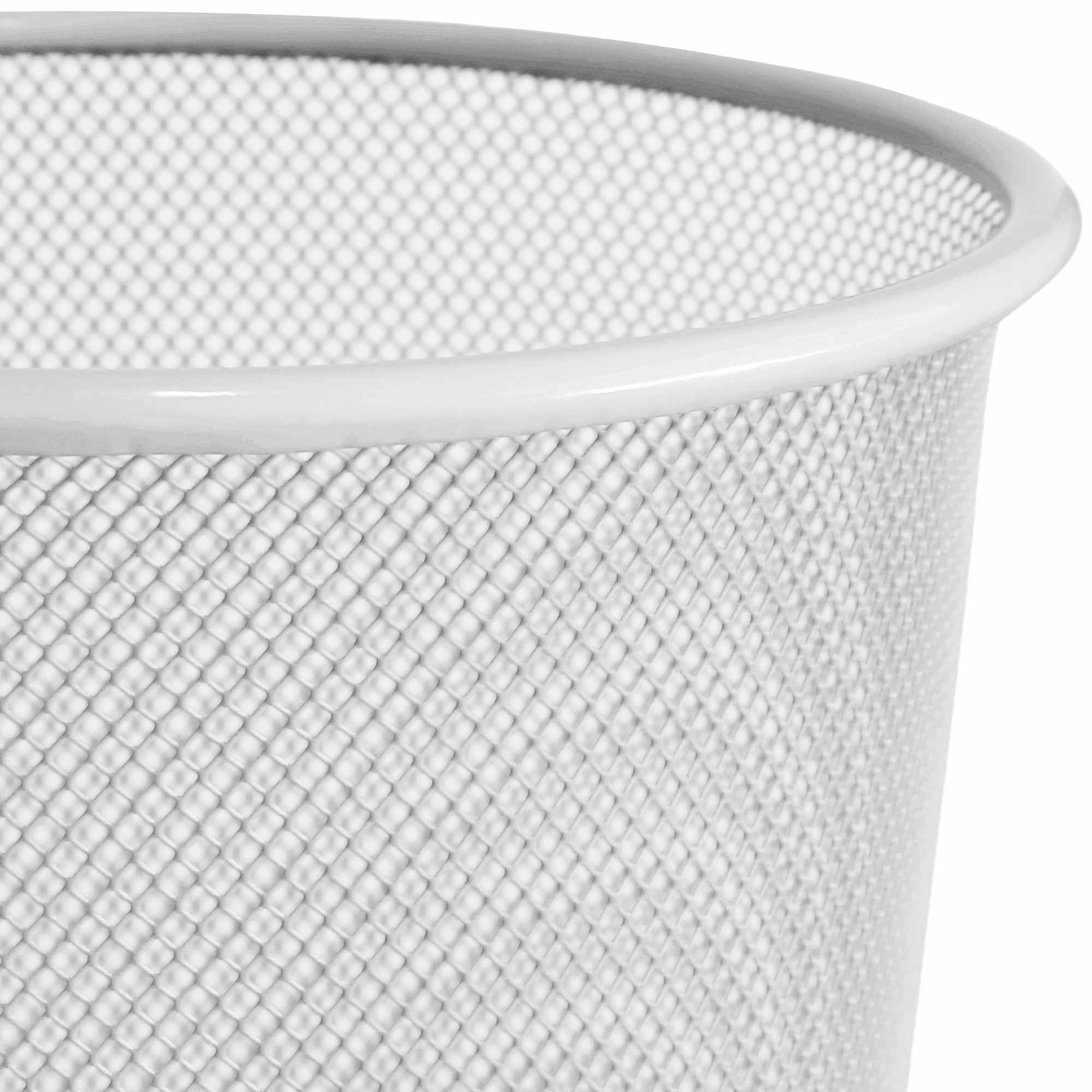 Papelera malla metalica 12 Litros Blanco - imagen 2