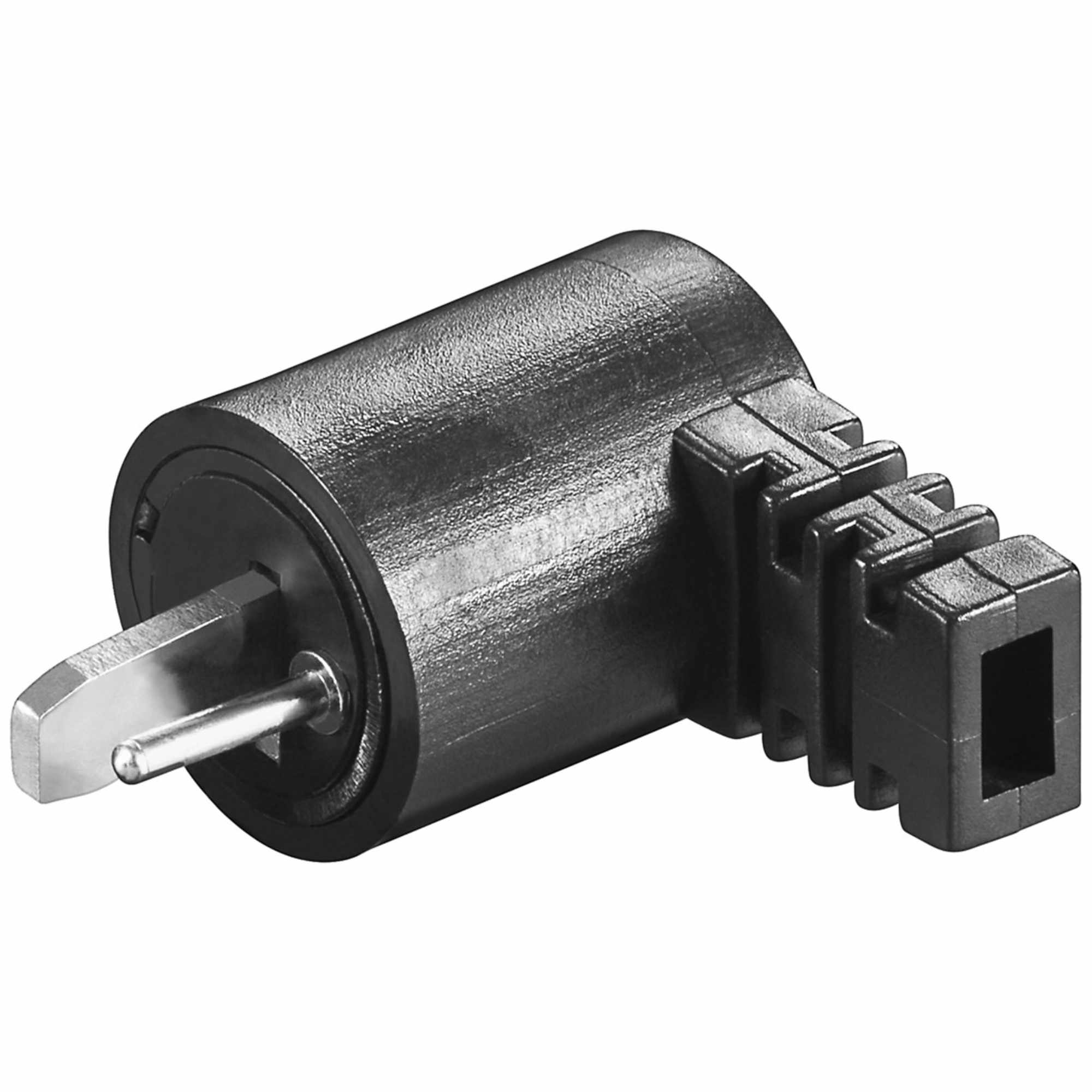 Conector audio para altavoz macho acodado Negro - imagen 1