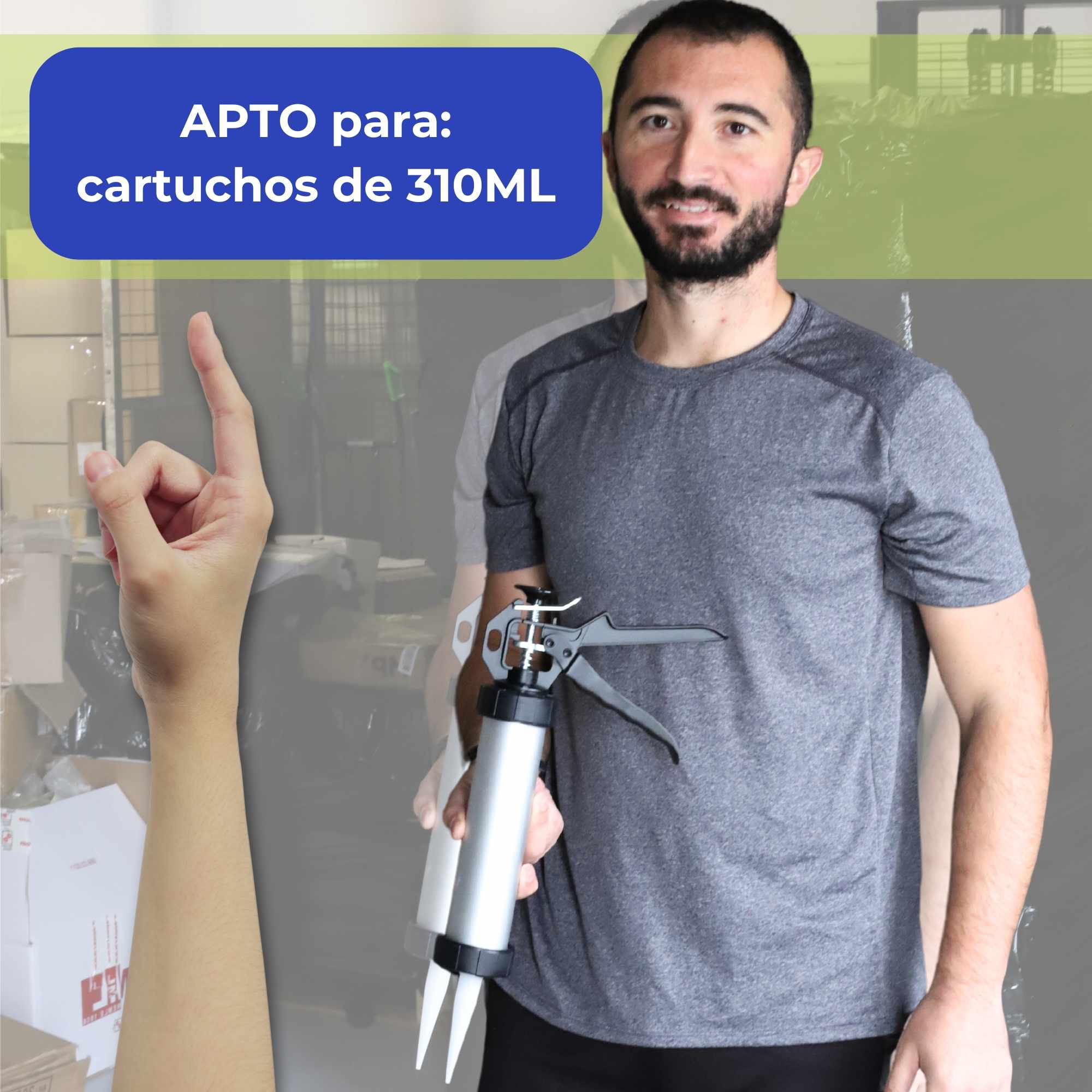 Pistola para cartuchos de silicona para cartuchos de 310 ml - imagen 3