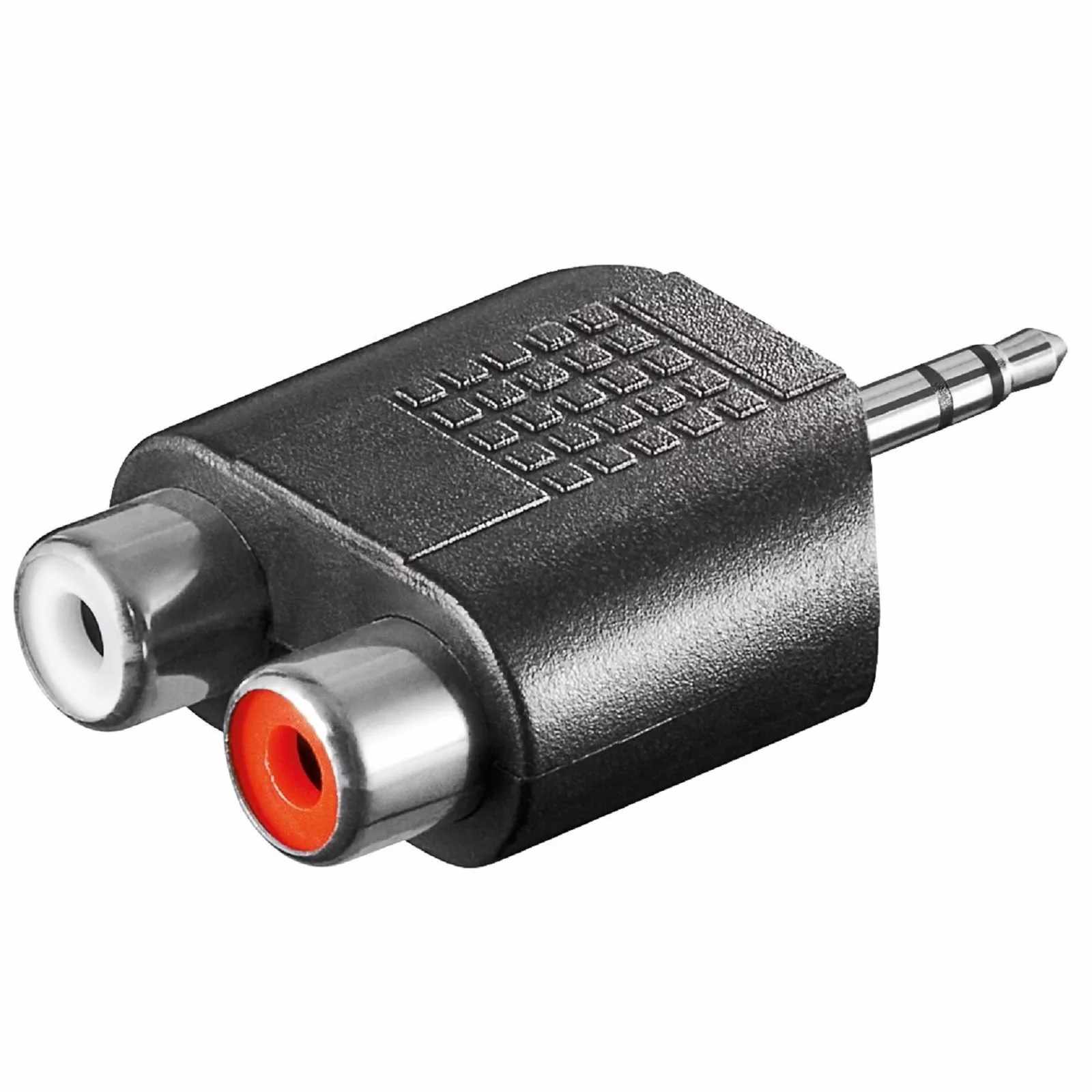 Adaptador audio Estereo 2x RCA Hembra a Jack 3.5 mm Macho - imagen 1