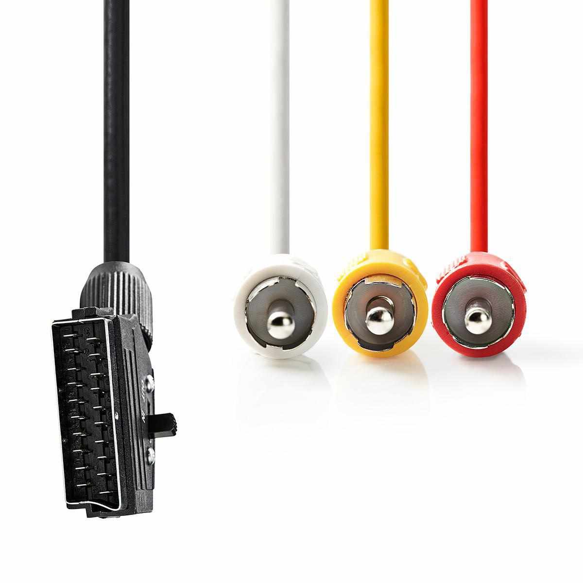 Cable SCART RCA conmutable 2 Metros - imagen 2