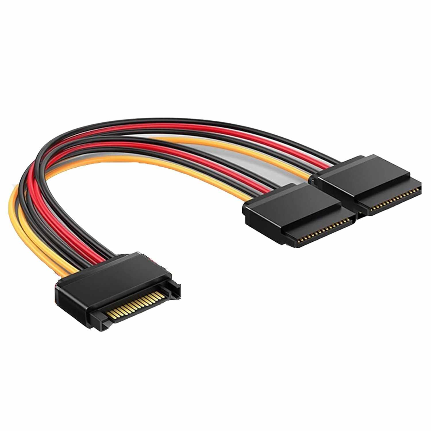 Cable alimentacion multiplicador SATA macho a 2x SATA hembra 20 cm
