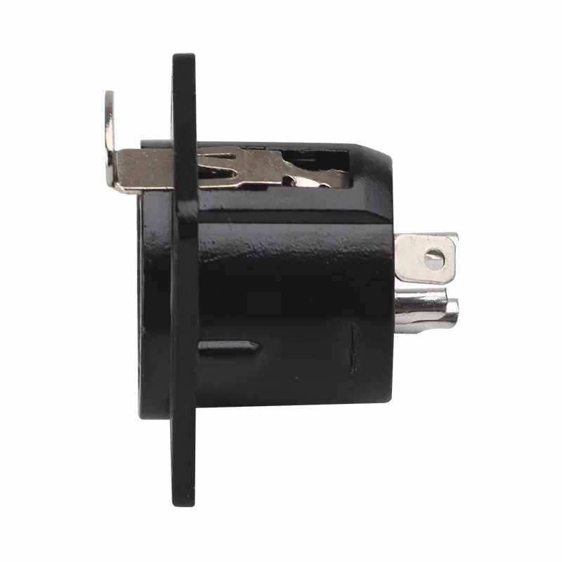 Conector chasis microfono XLR 3 pin hembra Negro - imagen 5