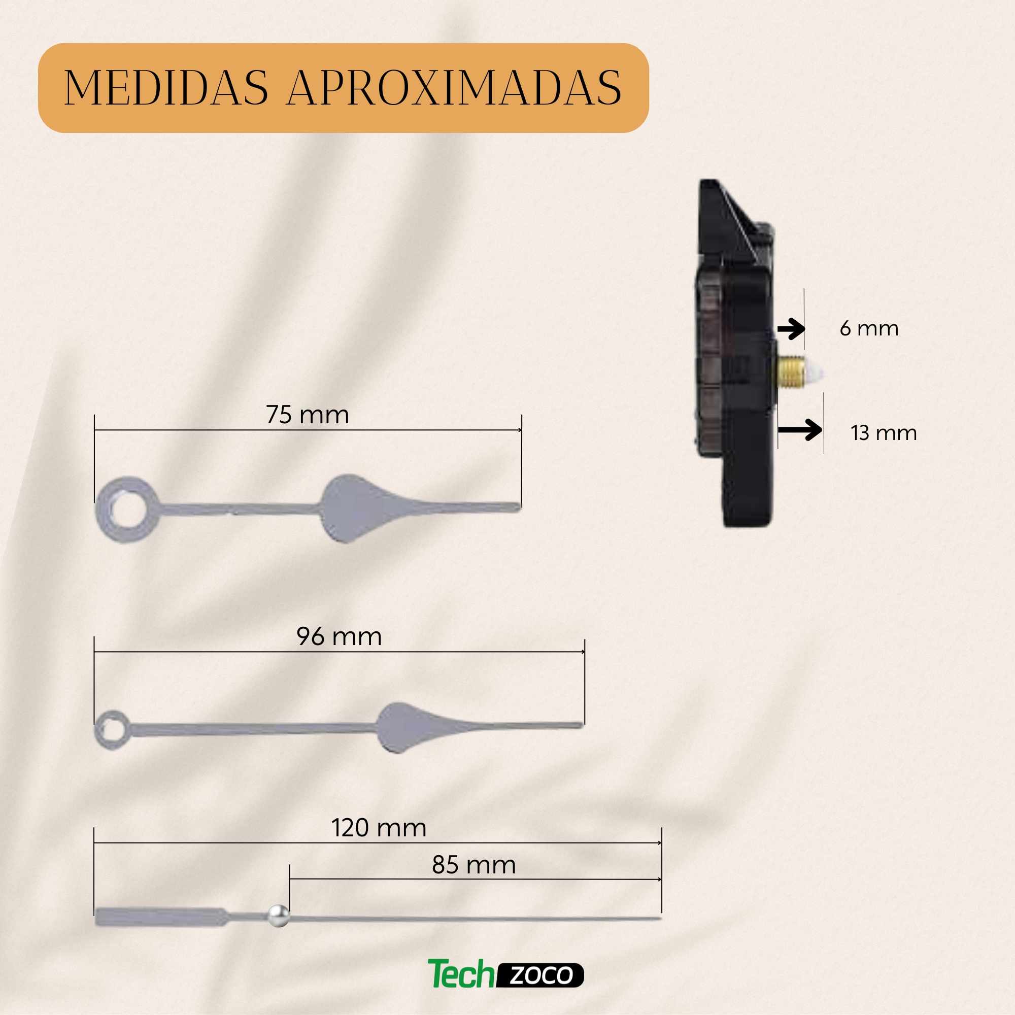 Mecanismo movimiento reloj cuarzo silencioso tipo 6 - imagen 5