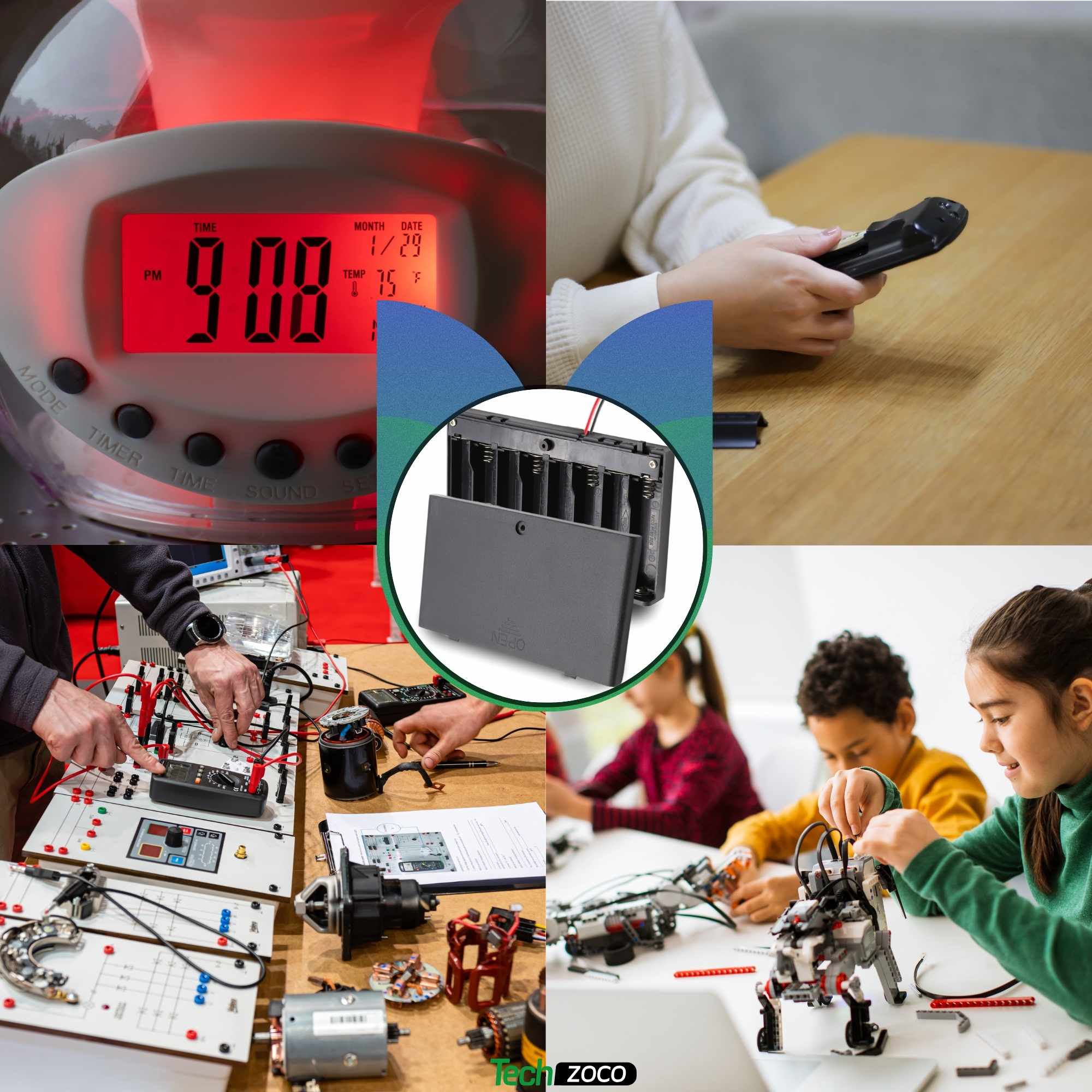 Portapilas para 8 pilas LR6 AA con interruptor - imagen 5