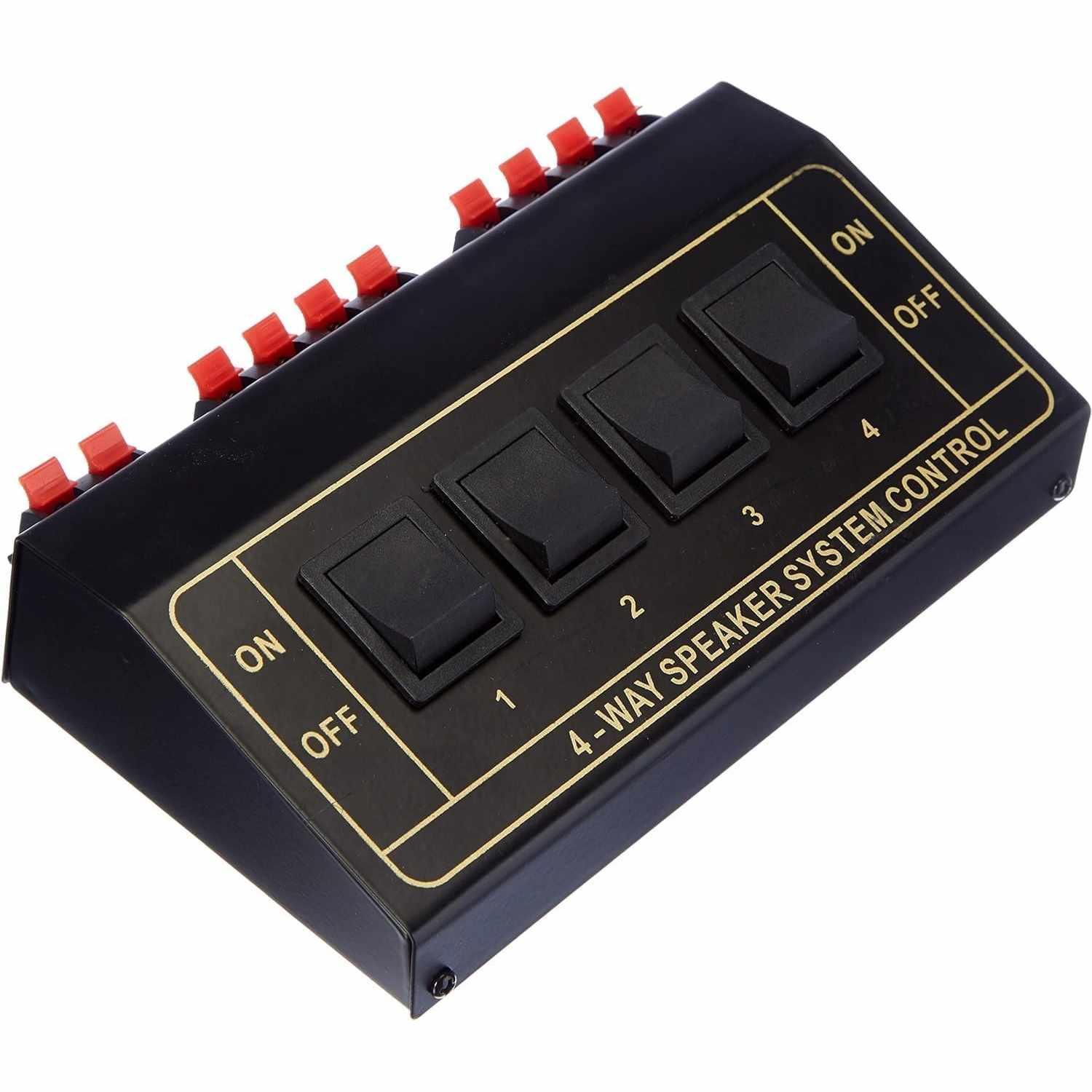 Selector de altavoces estereo 4 salidas Negro