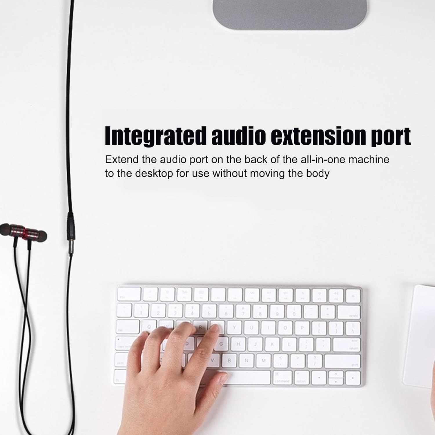Cable alargador de audio estéreo jack 3.5 mm 1 Metro Negro - imagen 2
