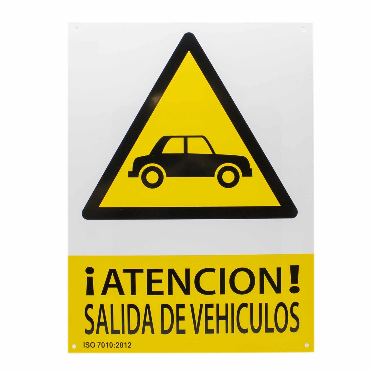 Señal Atencion Salida De Vehiculos PVC 21x30 cm - imagen 1