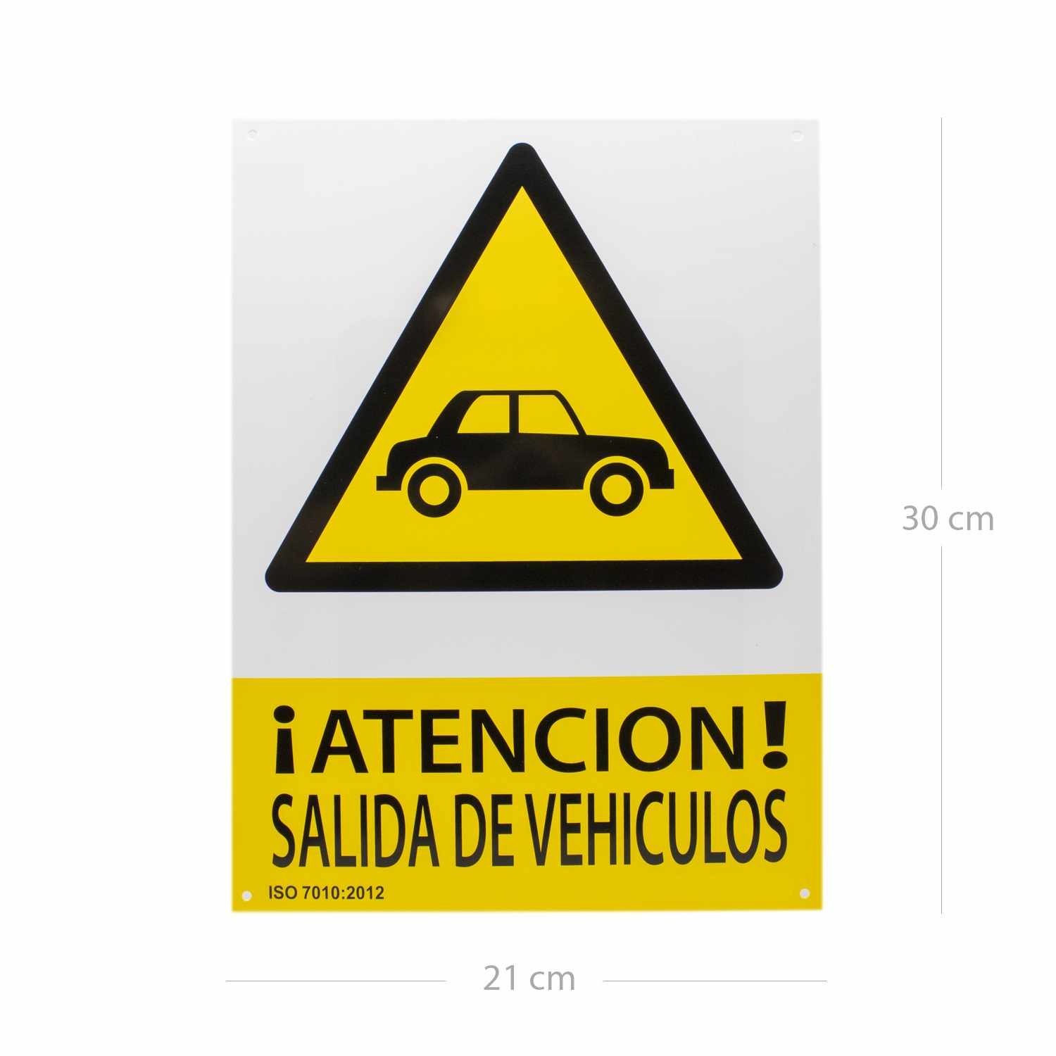 Señal Atencion Salida De Vehiculos PVC 21x30 cm - imagen 3