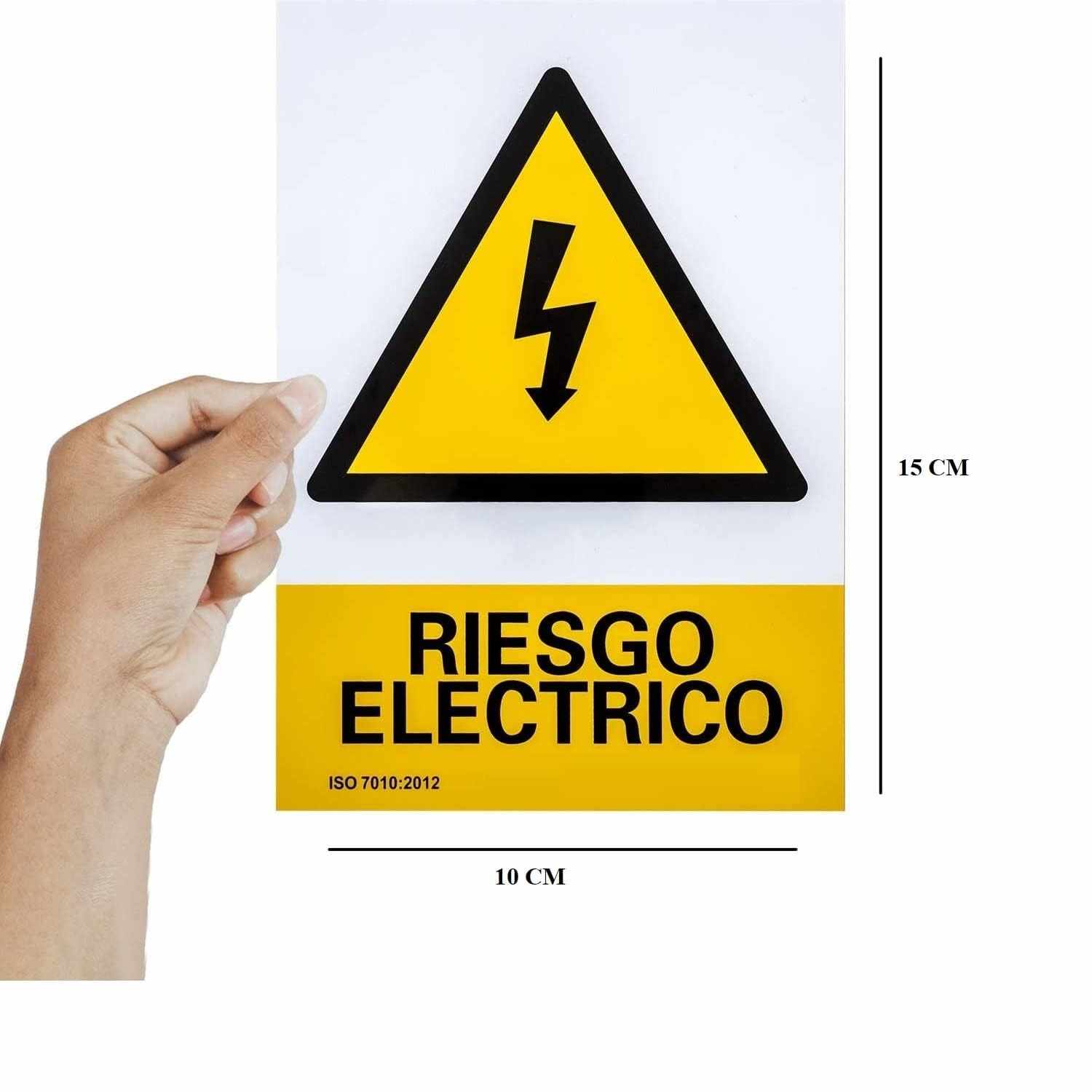Señal adhesiva Riesgo Electrico 10x15cm - imagen 4