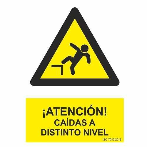 Señal Atencion caidas a Distinto nivel PVC 21x30 cm - imagen 1