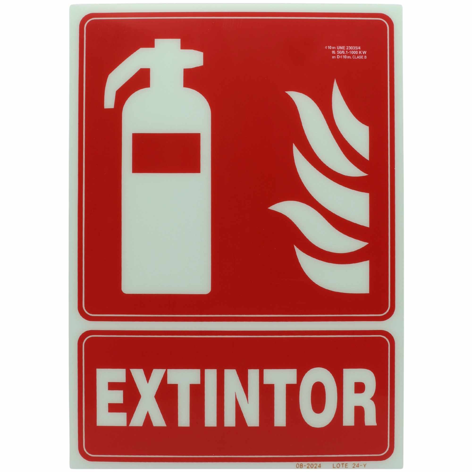Placa extintor homologada 21x30 cm